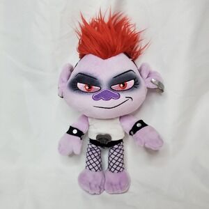 Dream Works Trolls Plush Stuffed Animal Rock Music Red Hair 9" Toy‎ Troll